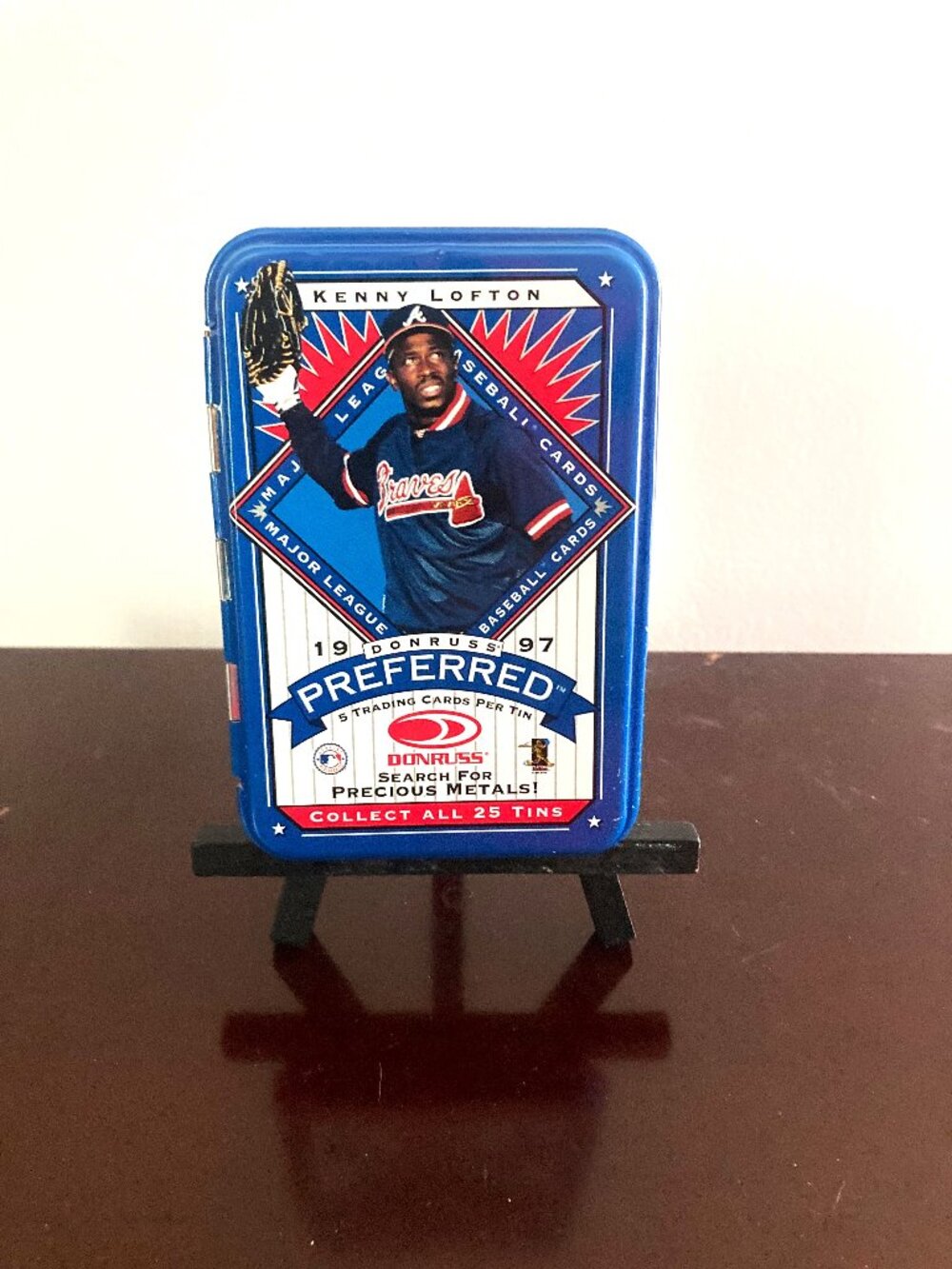 1997 Collectible Donruss Preferred Tin Packs Kenny Lofton (Tin Only)